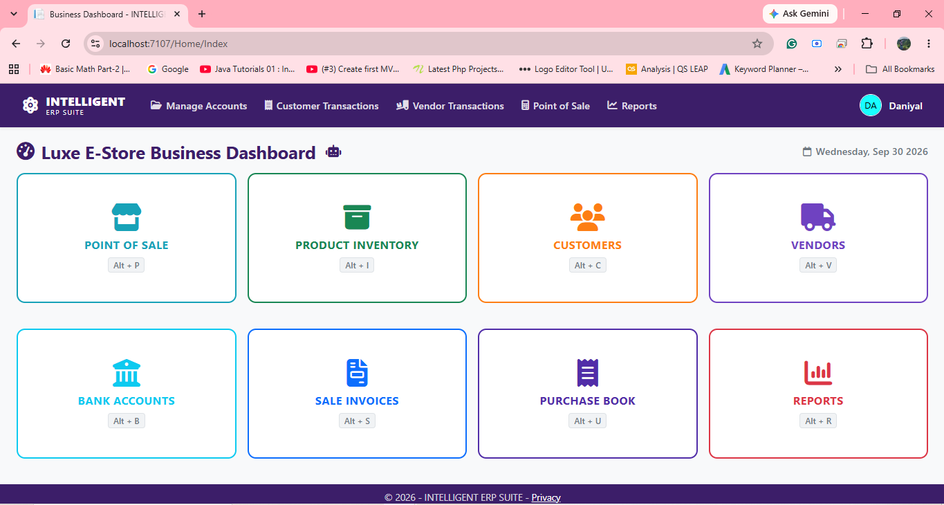 Business Dashboard and POS Interface
